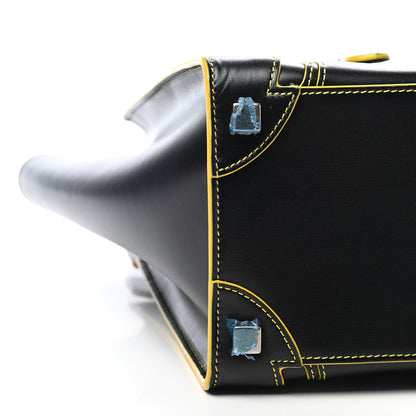 Celine Satin Calfskin Debossed Micro Luggage Black 7 of 8