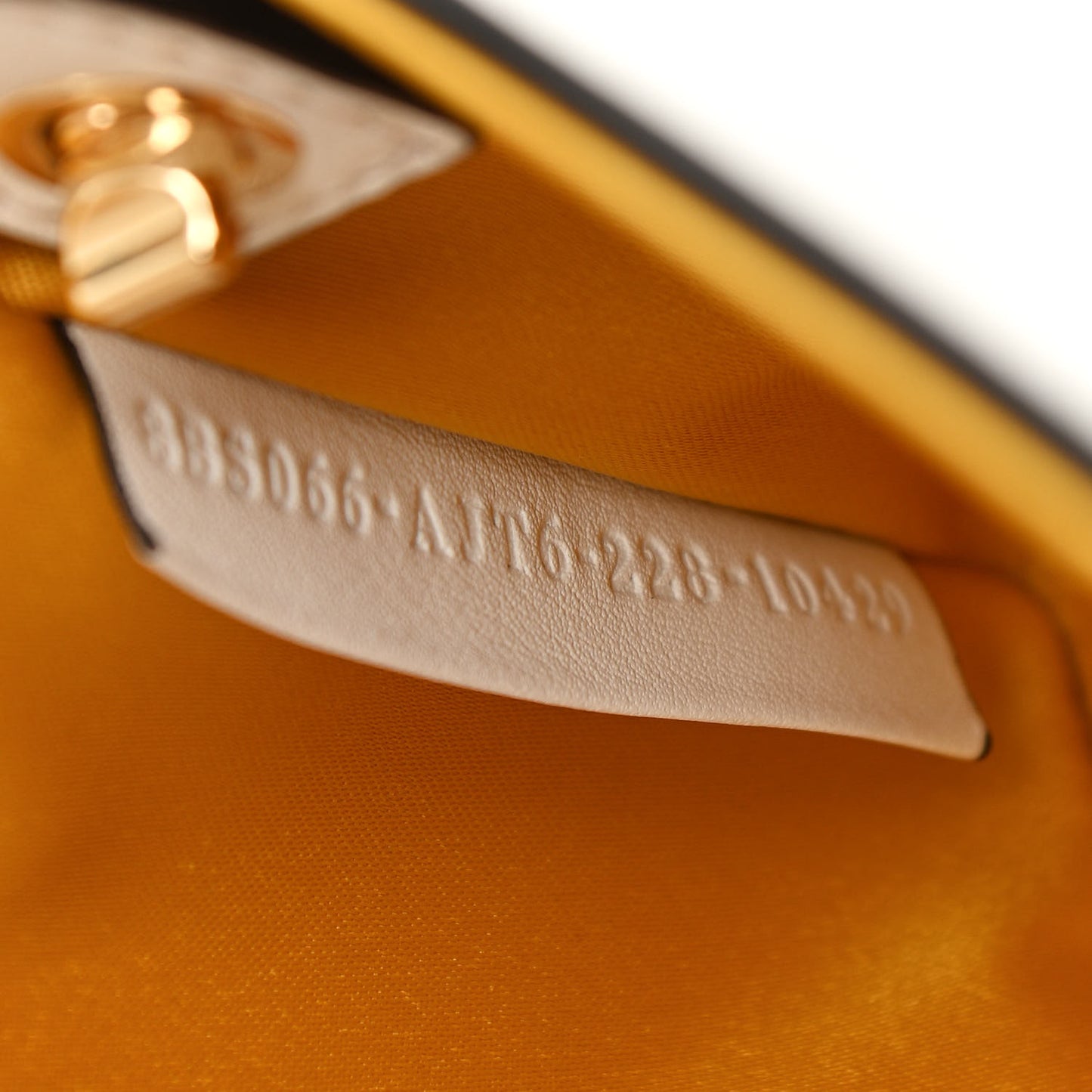 X VERSACE Vitello Seta Fendace Mini Brooch Baguette White Ice