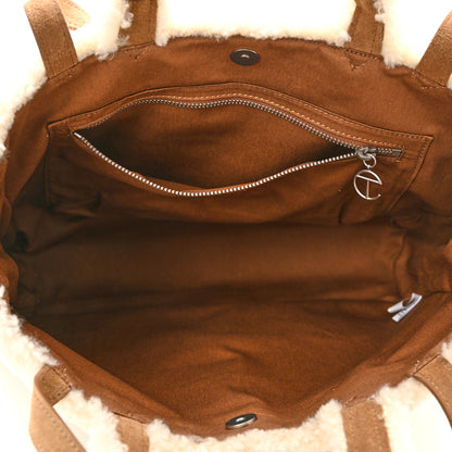Telfar X UGG Suede Shearling Medium Shopping Bag Natural 5 of 10
