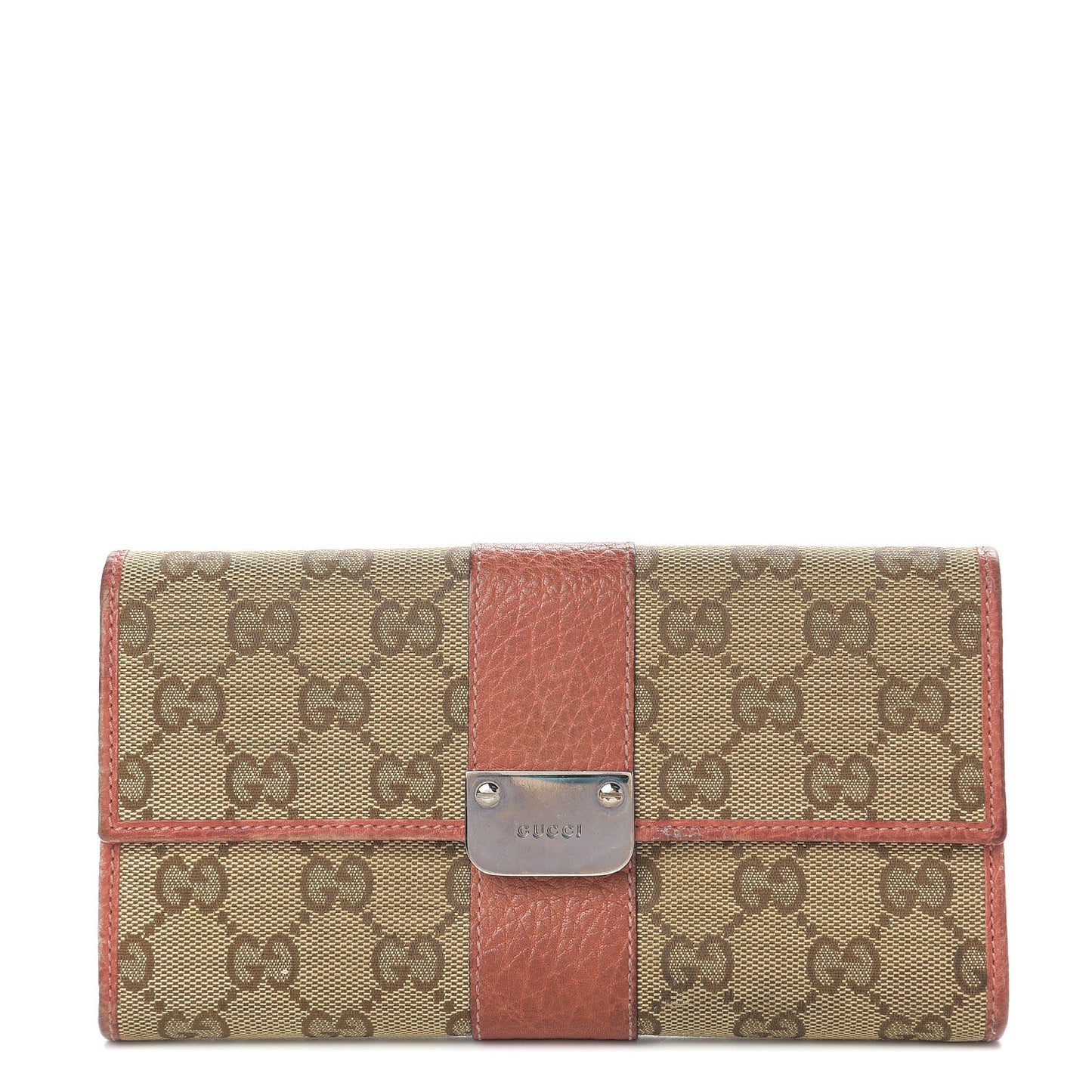 Monogram Continental Flap Wallet Coral