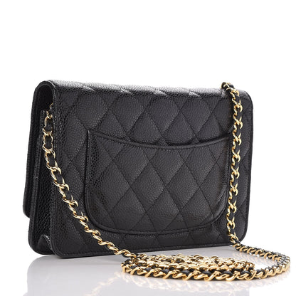 Chanel Caviar Quilted Wallet On Chain WOC Black 3 of 8