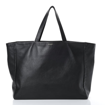 Saint Laurent Calfskin Suede Reversible East West Shopper Tote Black 3 of 20
