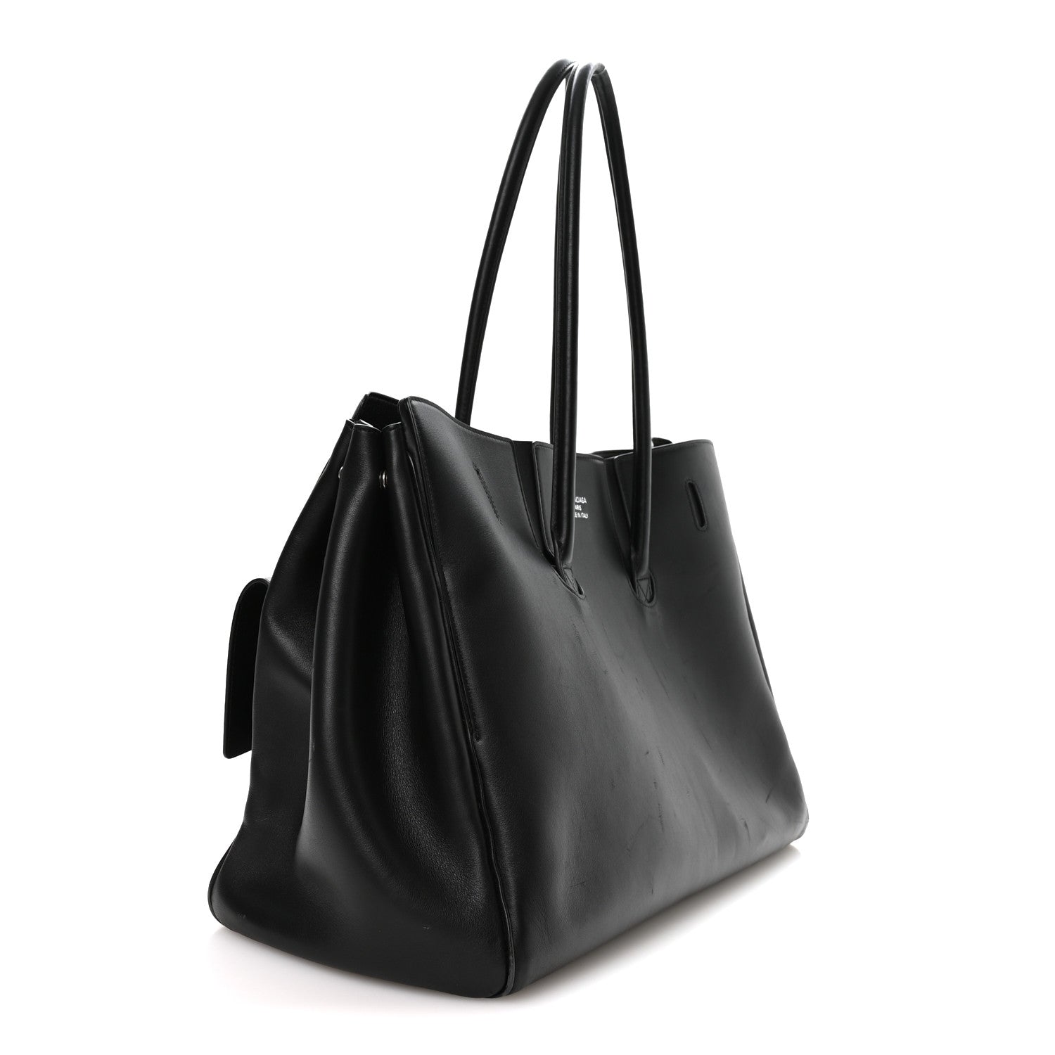 Balenciaga Smooth Calfskin Large Bel Air Carry All Bag Black 3 of 10