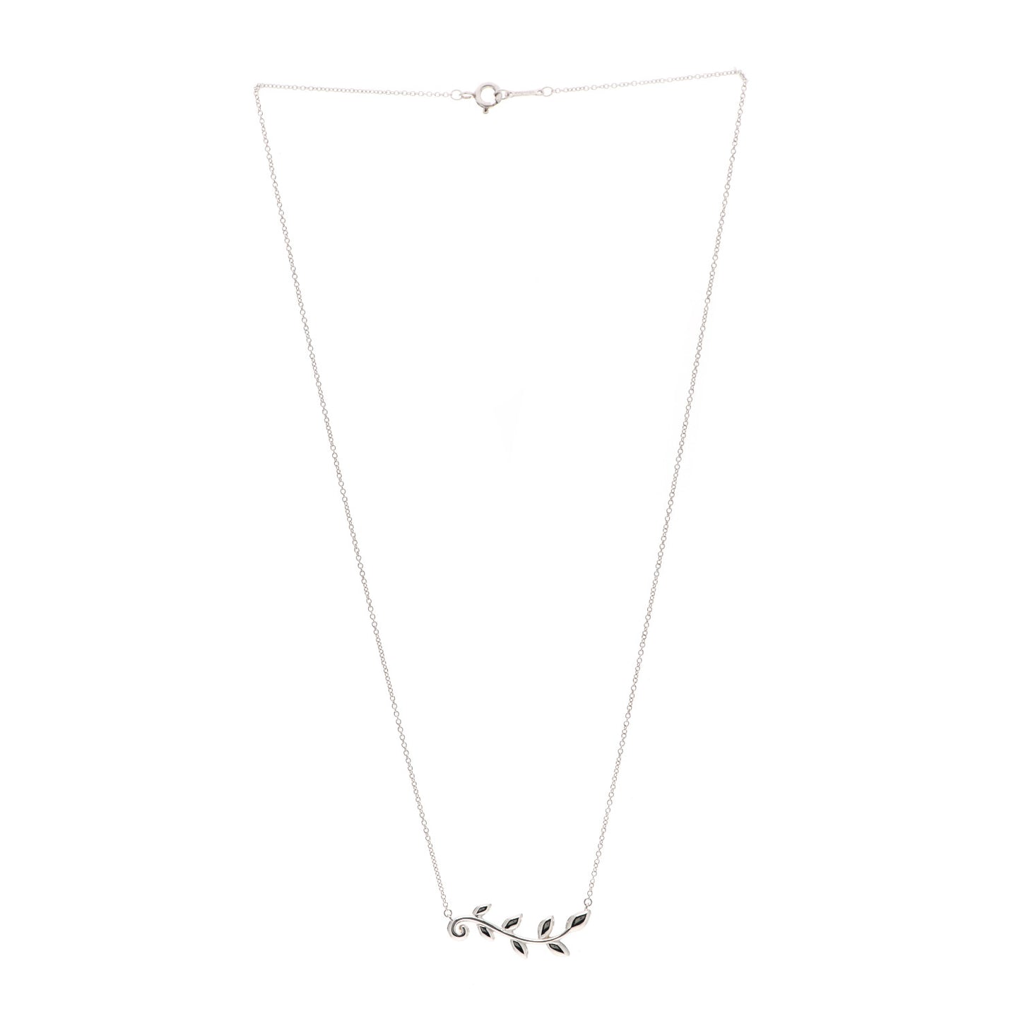 Sterling Silver Paloma Picasso Olive Leaf Vine Pendant Necklace