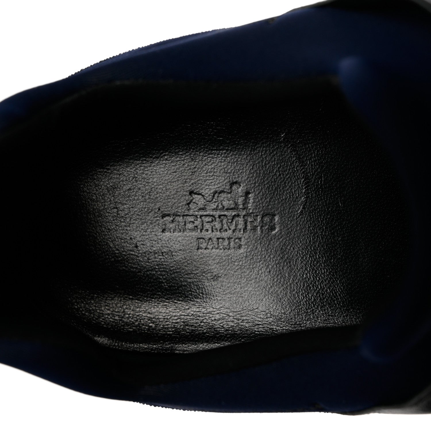 Hermes Calfskin Technical Canvas Suede Goatskin Mens Stadium Sneakers 42.5 Black 6 of 12