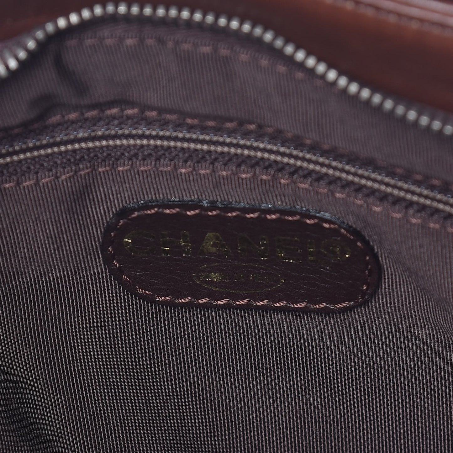 Calfskin CC Shoulder Bag Brown