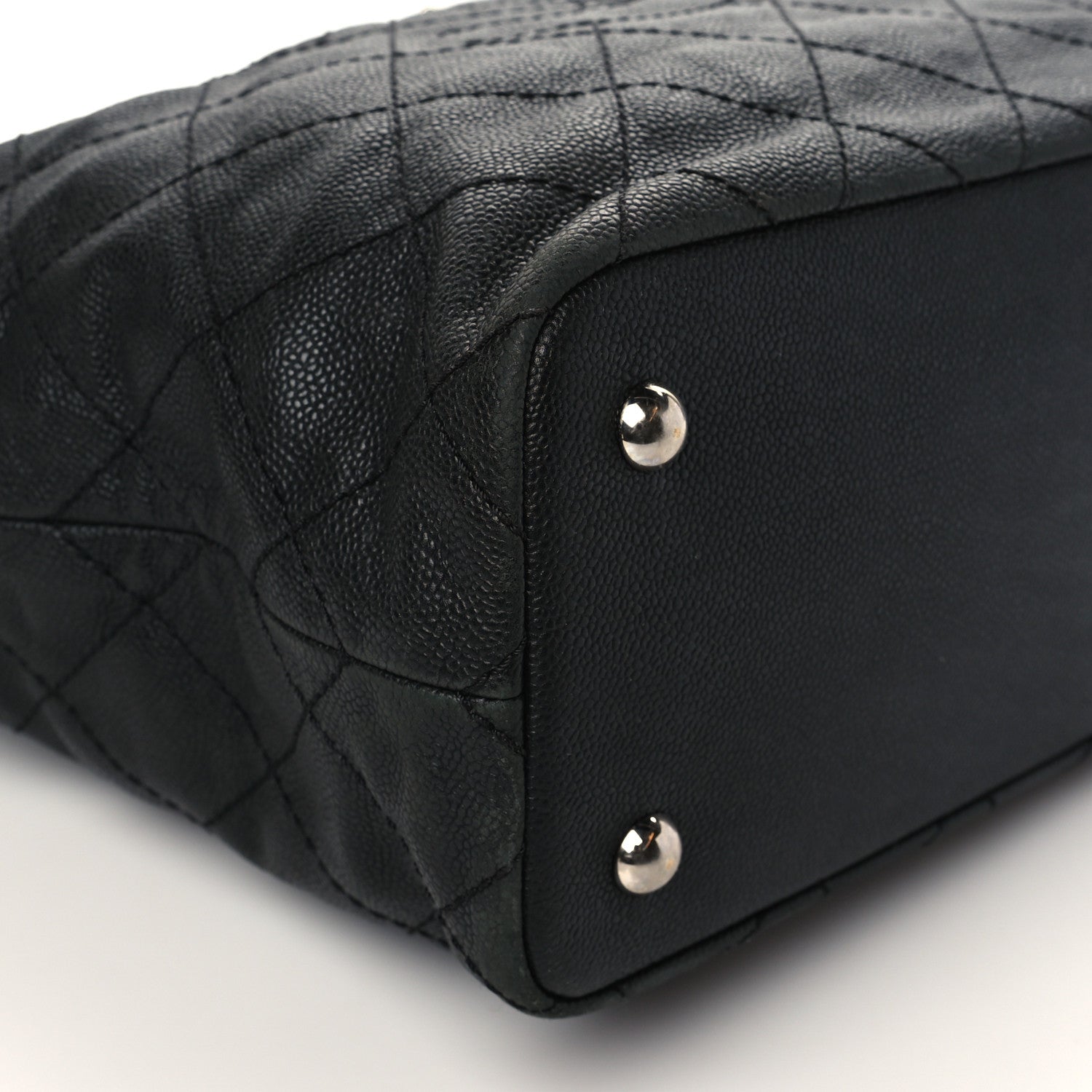 Chanel Grained Calfskin Quilted Small Daily Shopping Tote Black 8 of 8