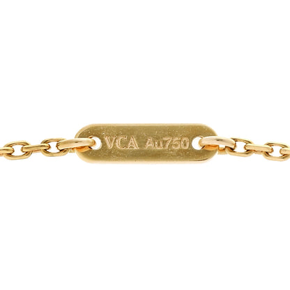 Van Cleef & Arpels 18K Yellow Gold Mother of Pearl Sweet Alhambra Pendant Necklace 4 of 6