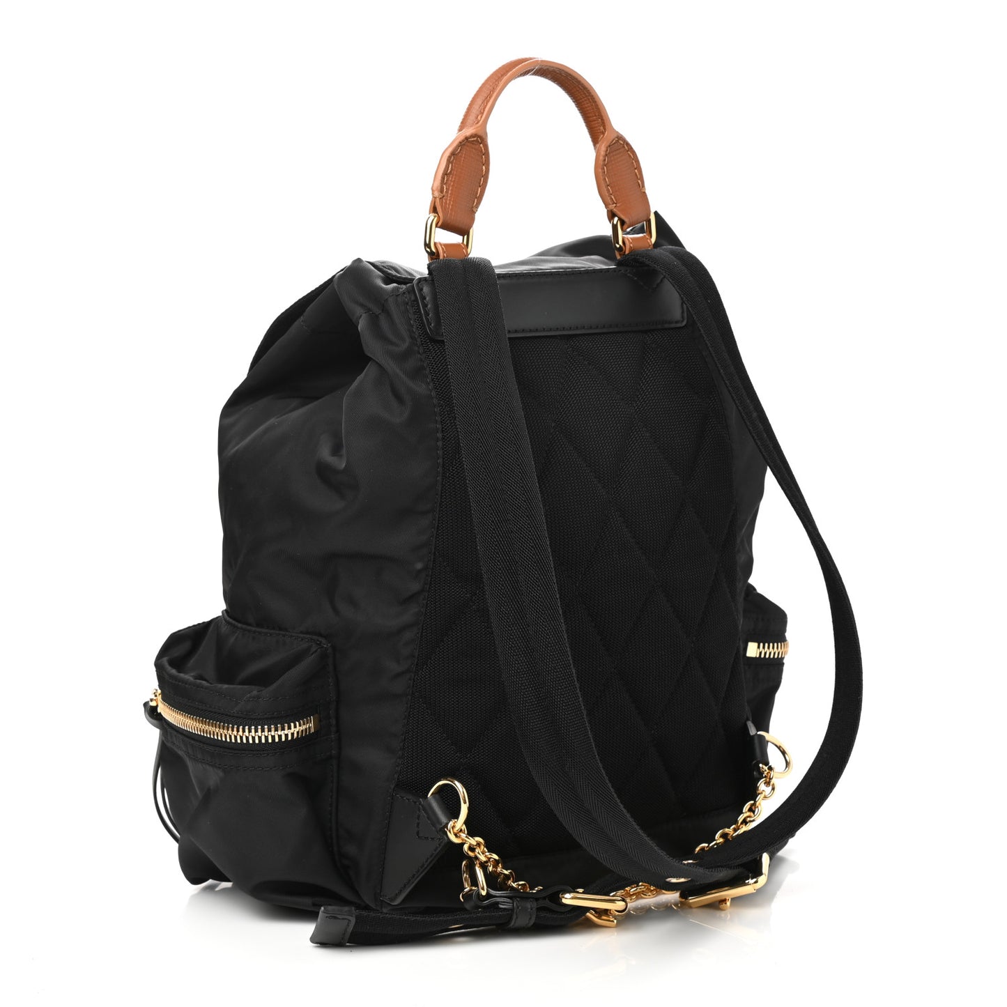 Nylon Medium Rucksack Backpack Black