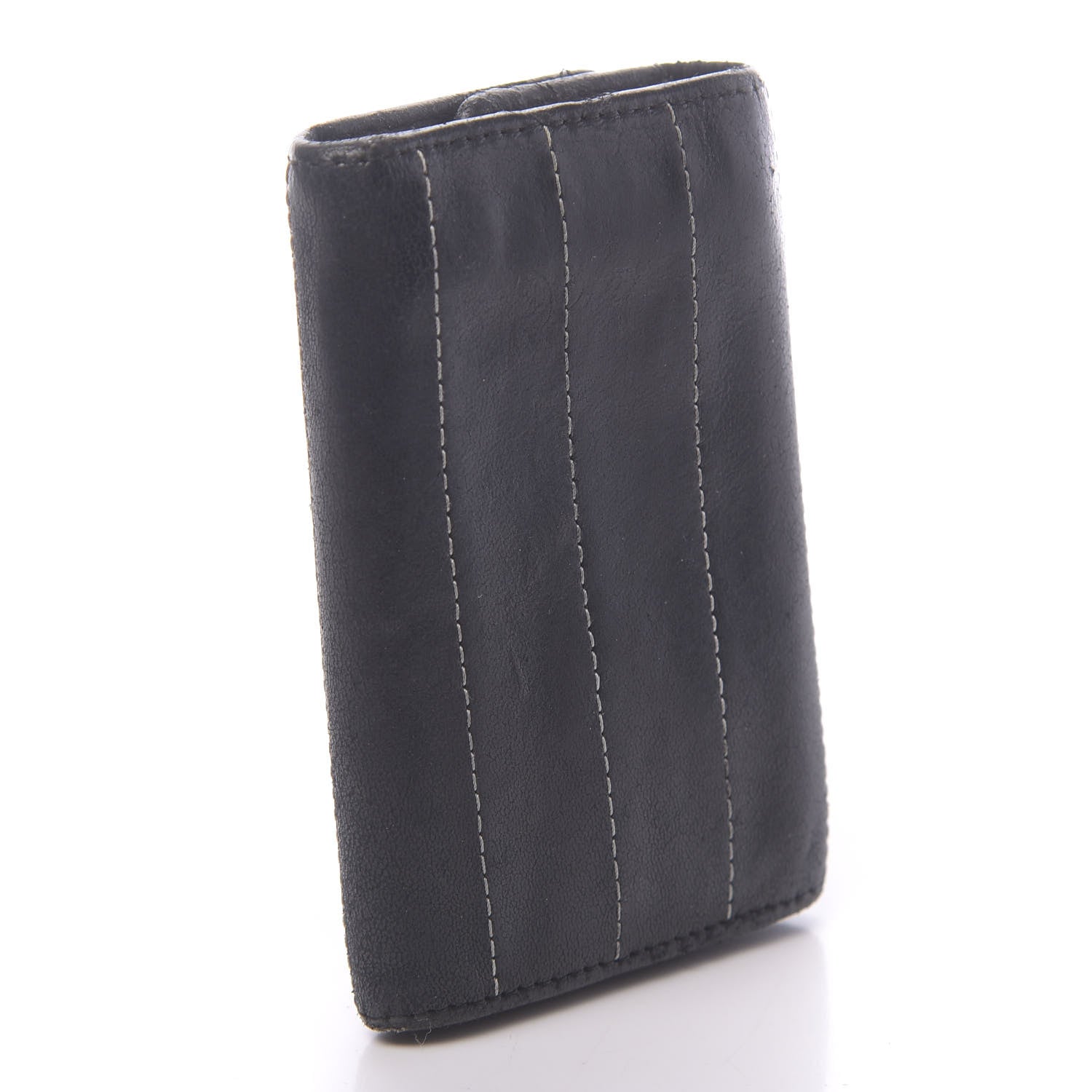 Chanel Lambskin Vertical Quilted 6 Key Holder Black 3 of 13