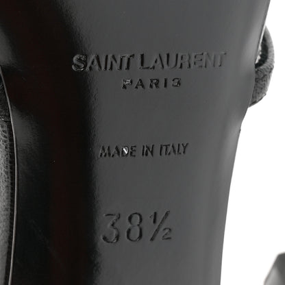 Saint Laurent Calfskin Cassandra 110 Sandals 38.5 Black Gold 6 of 10