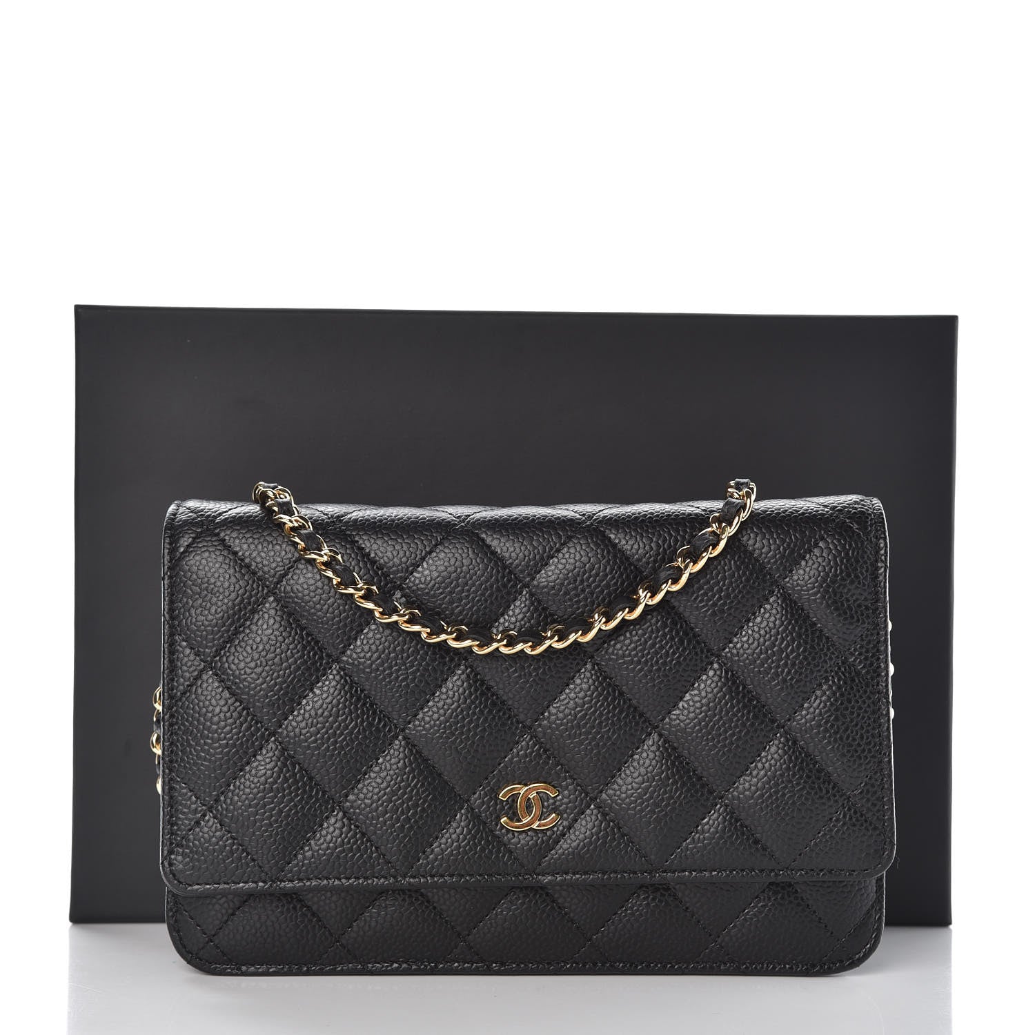 Chanel Caviar Quilted Wallet On Chain WOC Black 9 of 9