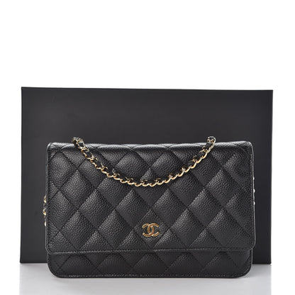 Chanel Caviar Quilted Wallet On Chain WOC Black 9 of 9