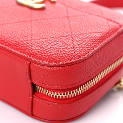 Chanel Caviar Quilted Waist Bag Red 9 of 13