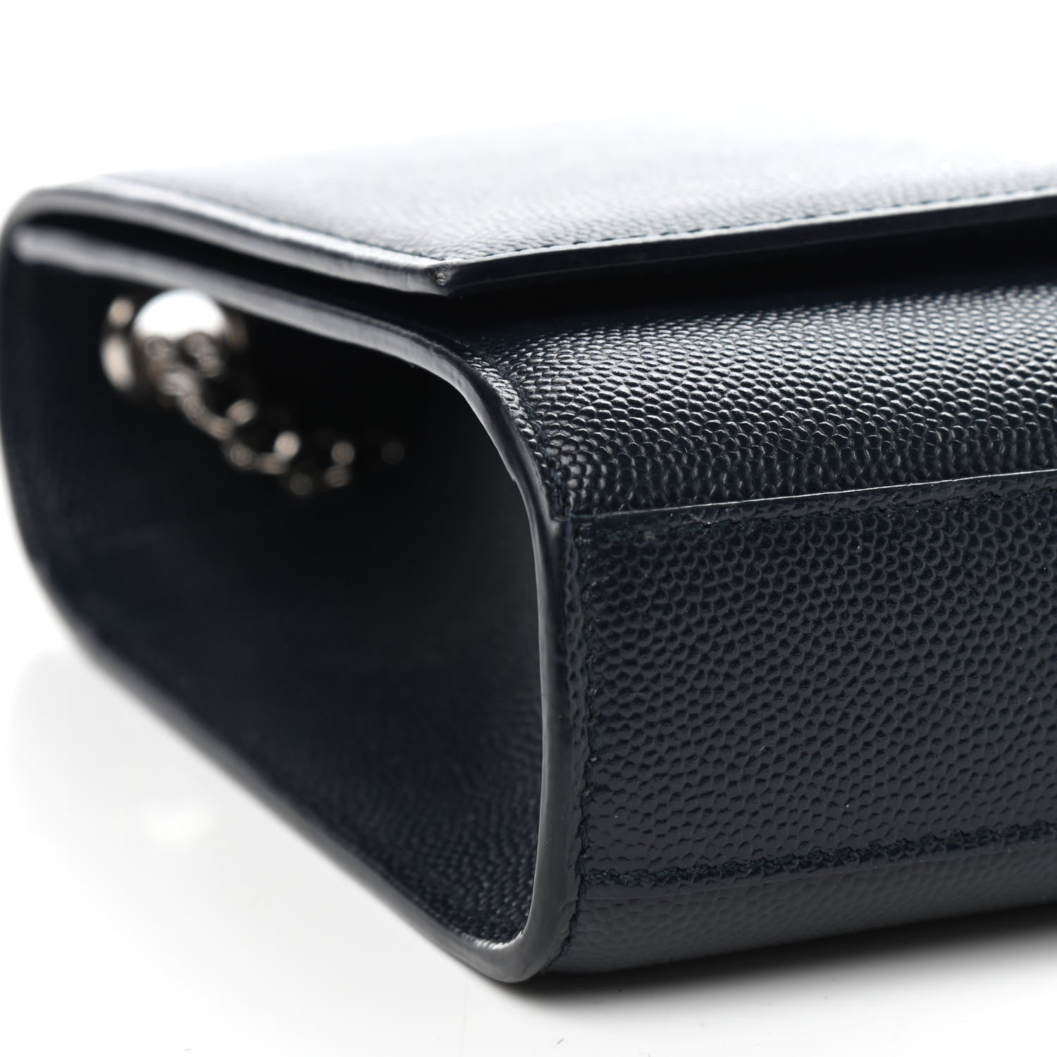 Saint Laurent Grain De Poudre Medium Classic Monogram Kate Satchel Deep Marine 8 of 9