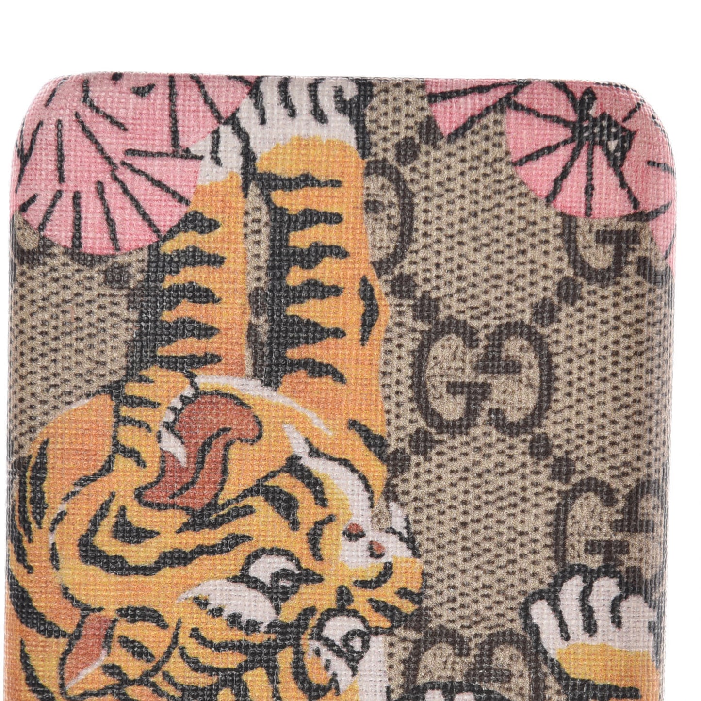 GG Supreme Monogram Bengal Print iPhone 7 Case Beige Pink