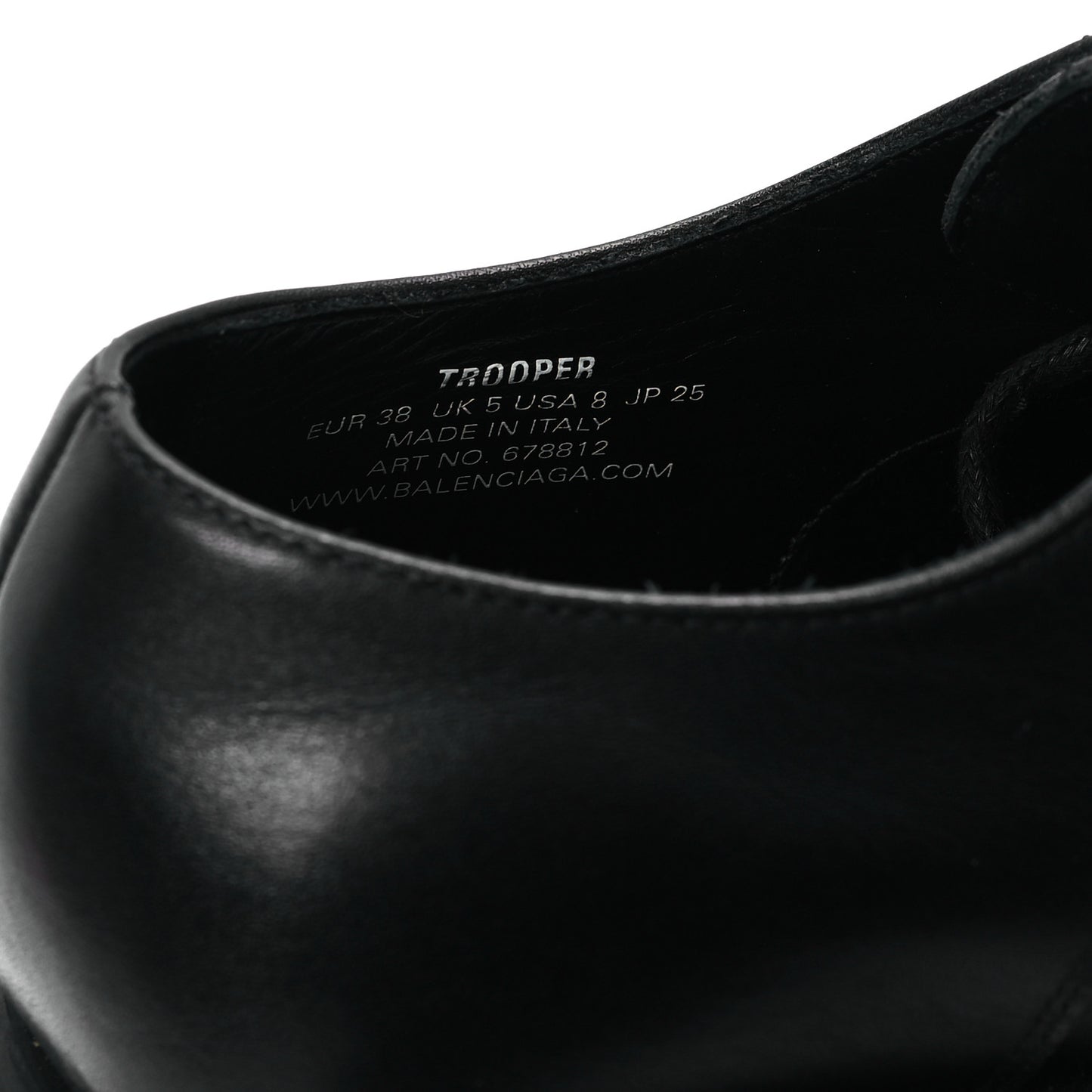 Calfskin Trooper Derby Loafers 38 Black