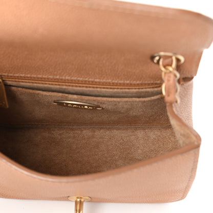 Chanel Grained Calfskin Mini Square Classic Pure Flap Brown 5 of 9