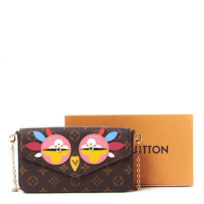 Louis Vuitton Monogram Lovely Birds Pochette Felicie Chain Wallet 8 of 8