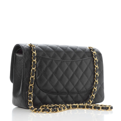 Chanel Caviar Quilted Jumbo Double Flap Black 3 of 9