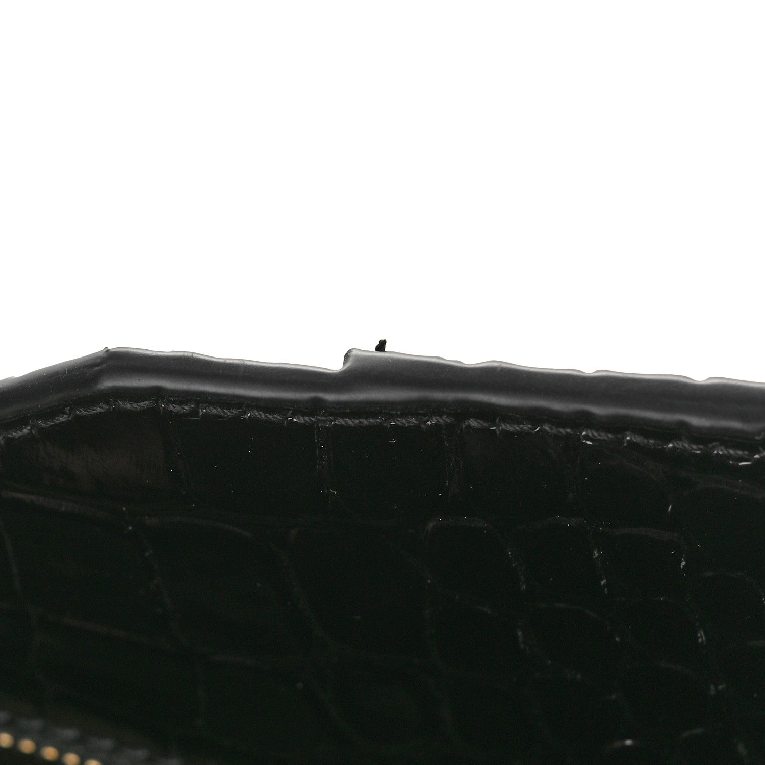 Balenciaga Shiny Supple Calfskin Crocodile Embossed Brass Hardware Neo Classic City Black 10 of 10