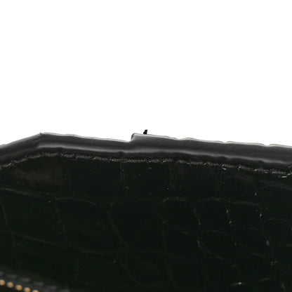 Balenciaga Shiny Supple Calfskin Crocodile Embossed Brass Hardware Neo Classic City Black 10 of 10
