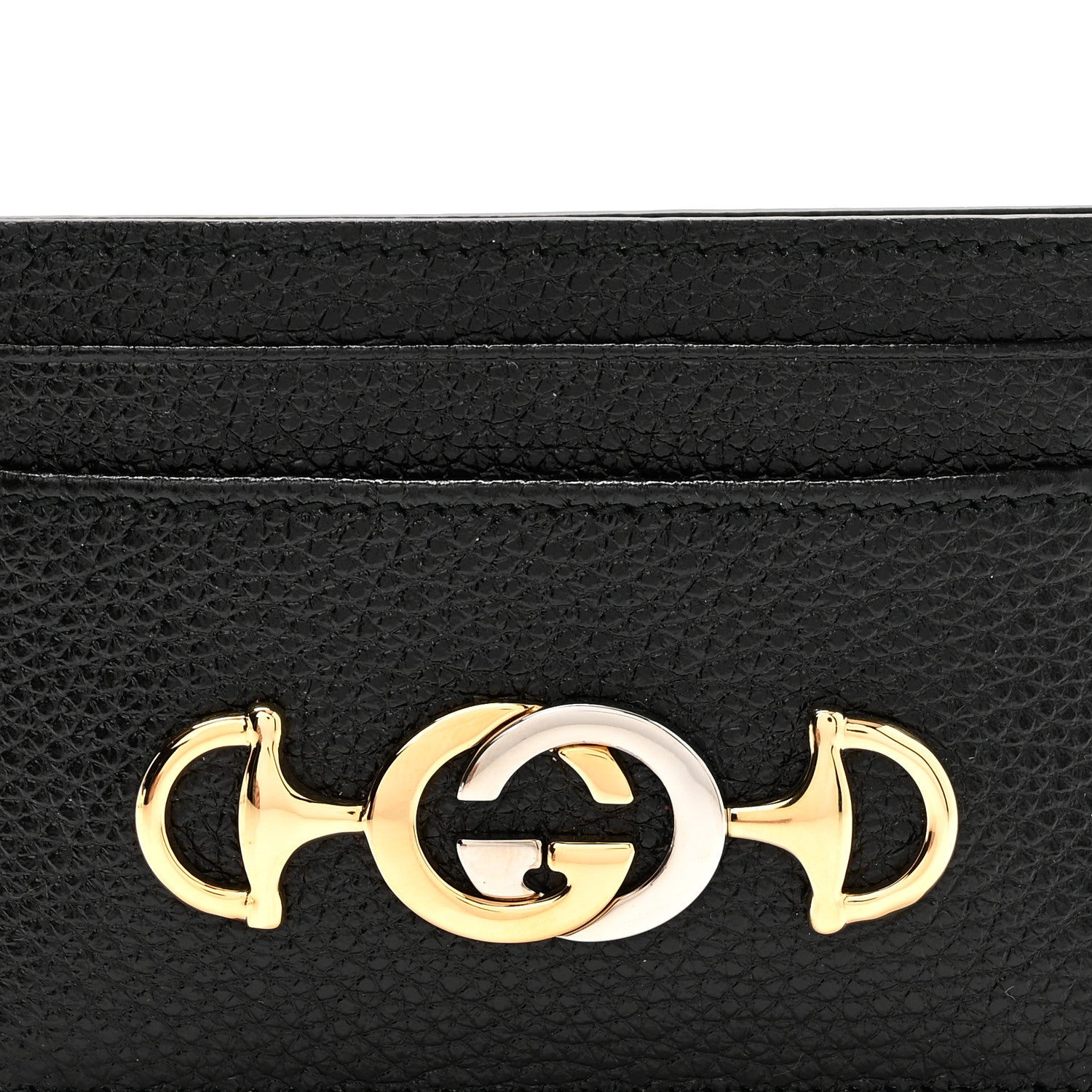 Gucci Grainy Calfskin Zumi Card Holder Black 6 of 7