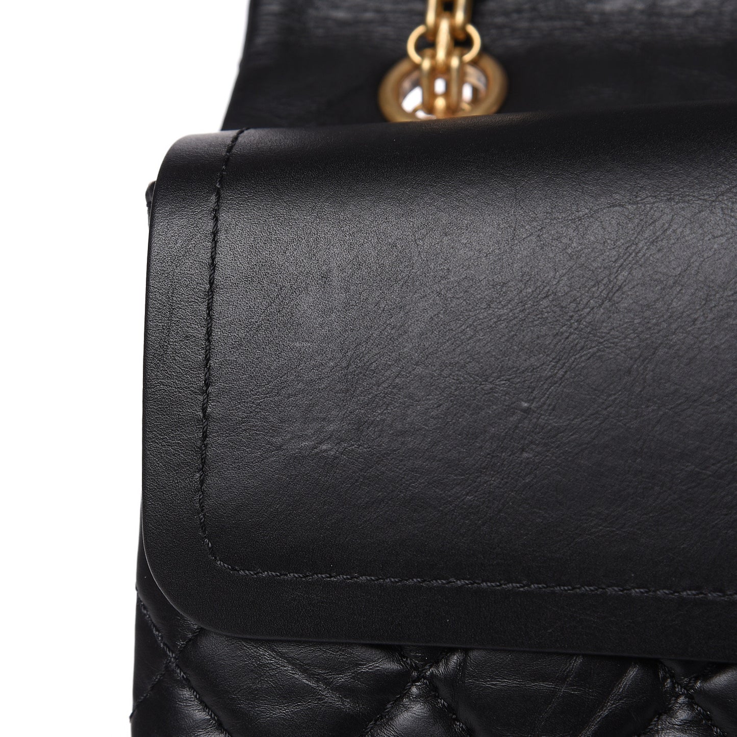 Aged Calfskin Quilted 2.55 Reissue 226 Flap Black