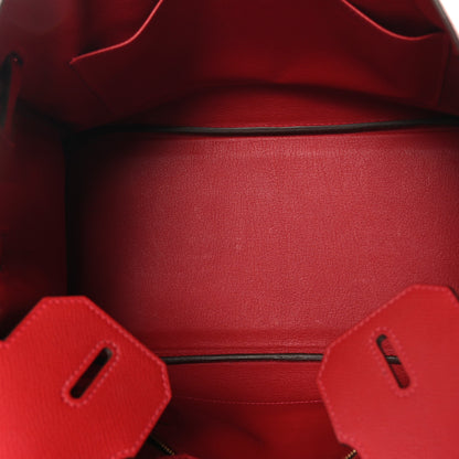 Hermes Epsom Birkin 30 Rouge Casaque 6 of 12