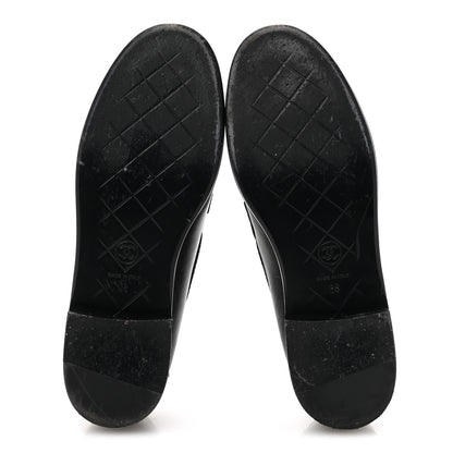 Chanel Lambskin Quilted CC Turnlock Loafers 38 Black 6 of 11