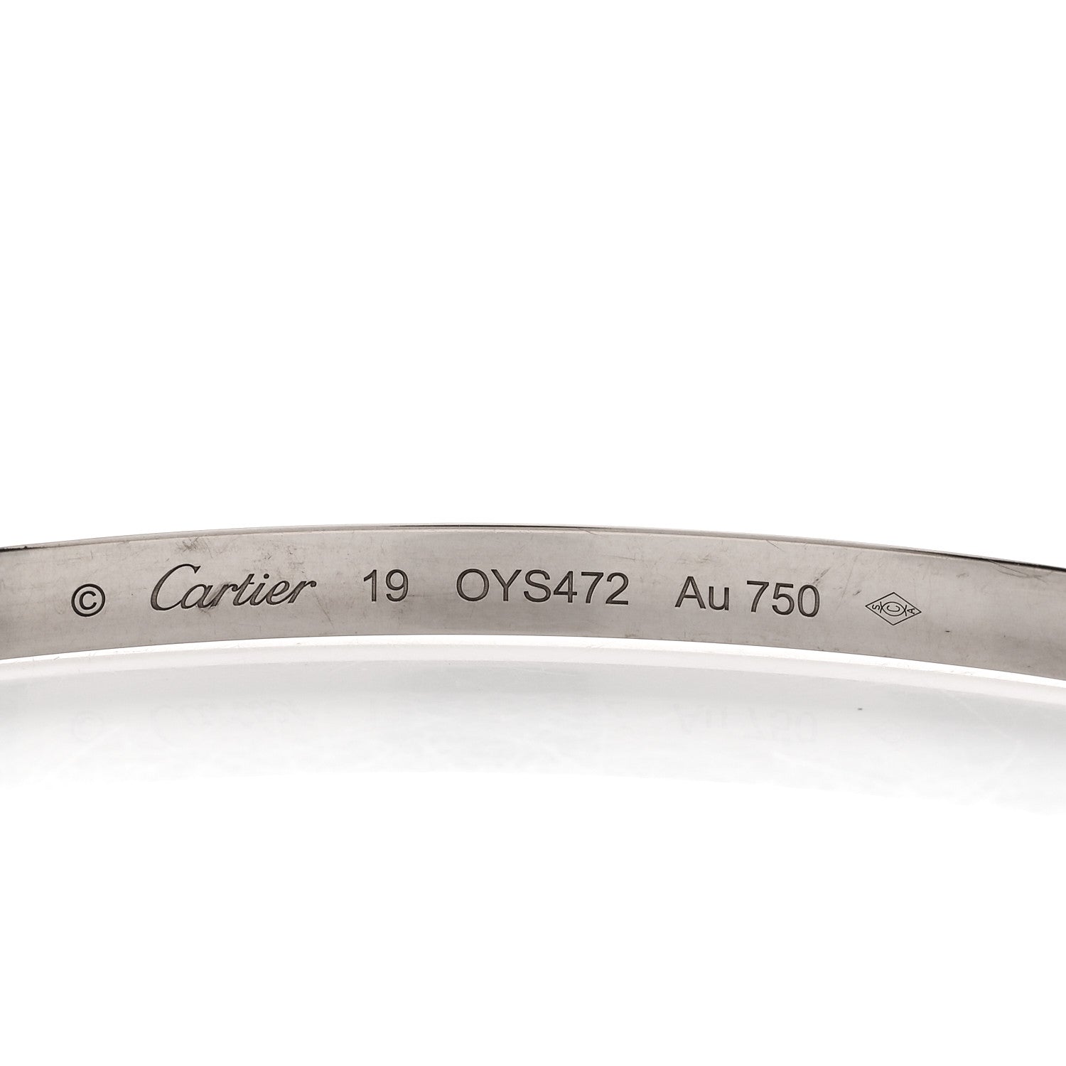 Cartier 18K White Gold Small LOVE Bracelet 19 4 of 5