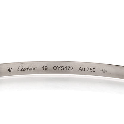 Cartier 18K White Gold Small LOVE Bracelet 19 4 of 5