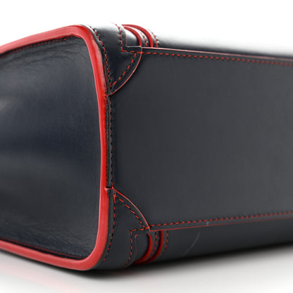 Celine Satin Calfskin Nano Debossed Luggage Navy Blue 8 of 11