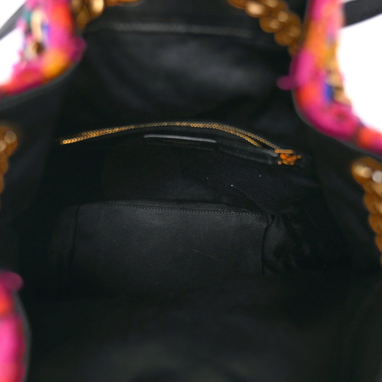 Saint Laurent Tweed Lambskin Matelasse Monogram Joe Backpack Black Rosso Multicolor 5 of 10