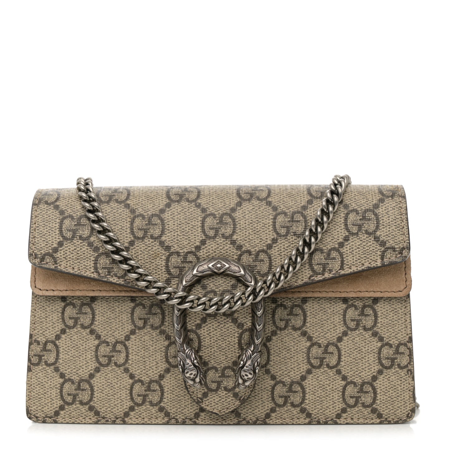 GG Supreme Monogram Super Mini Dionysus Shoulder Bag Taupe