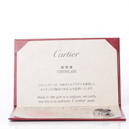 Cartier 18K White Gold 5.5mm LOVE Ring 56 7.5 6 of 6