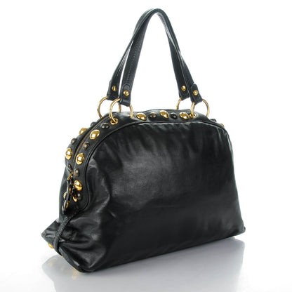 Gucci Calfskin Large Babouska Dome Satchel Black 3 of 7