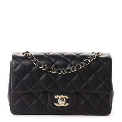 Chanel Lambskin Quilted Mini Rectangular Flap Black 1 of 11