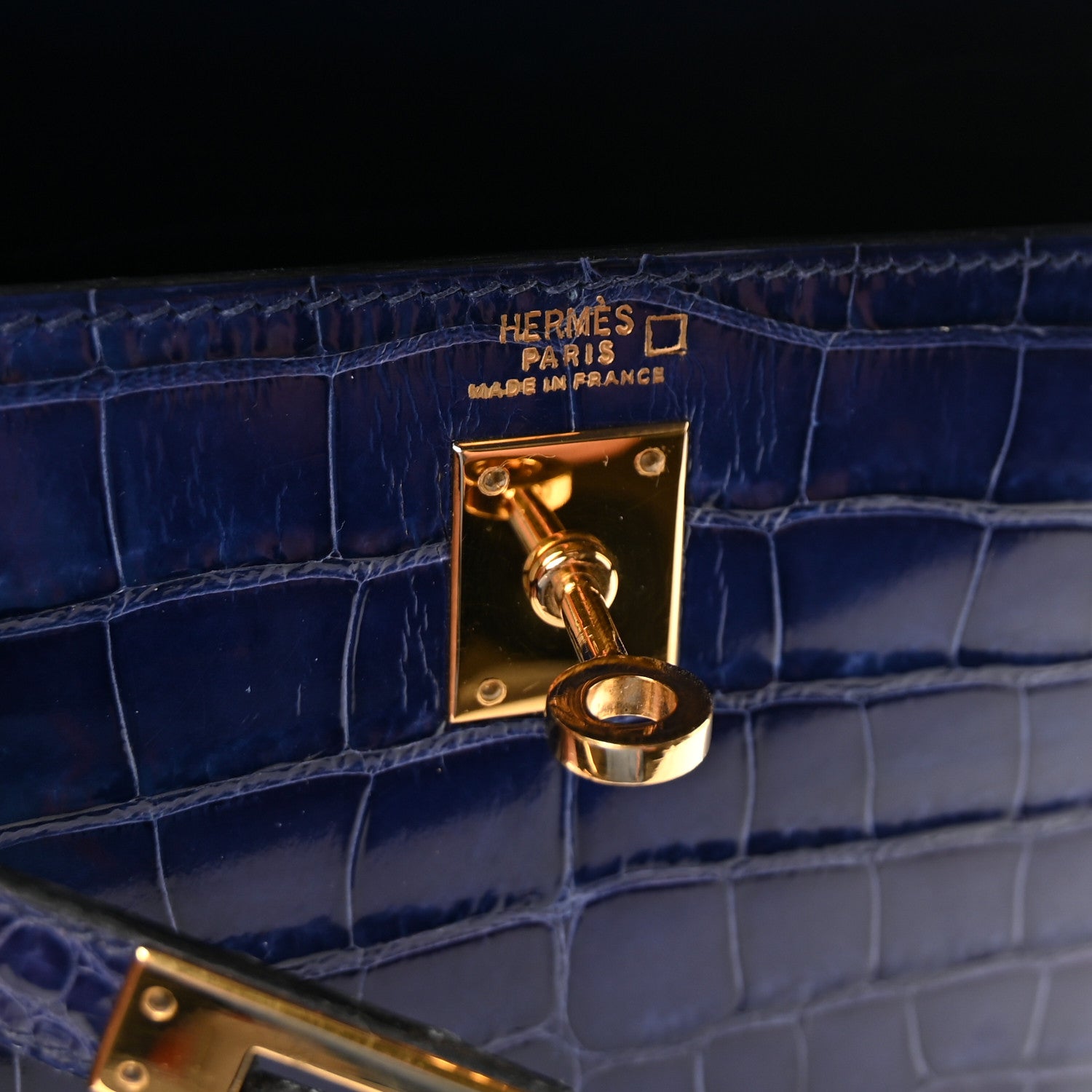 Hermes Shiny Alligator Mini Kelly Sellier 20 Bleu Roi 6 of 16