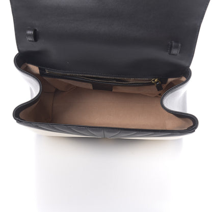 Gucci Calfskin Bamboo Trapuntata Queen Margaret Top Handle Bag Mystic White Black 5 of 10