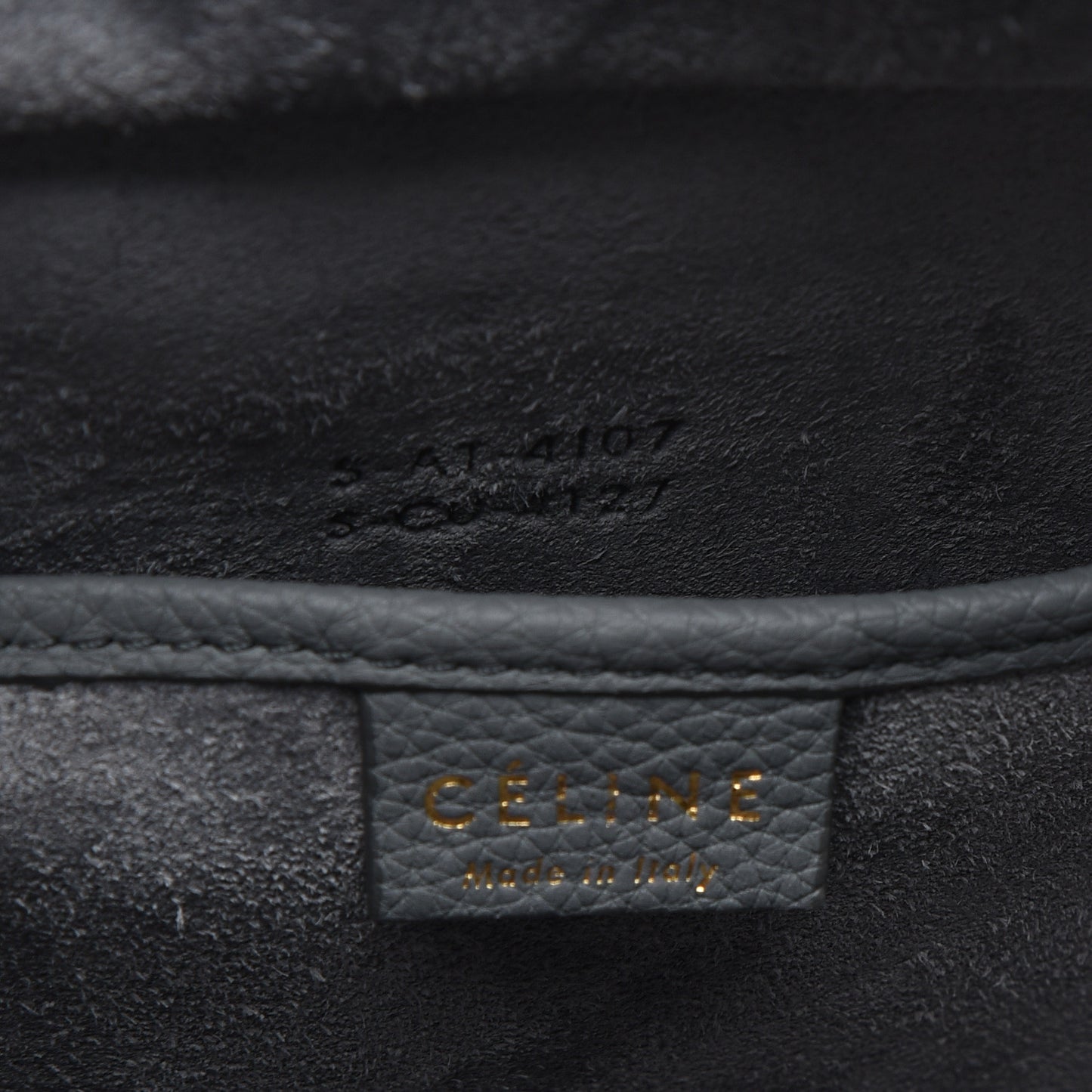 Drummed Calfskin Nano Luggage Kohl