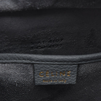 Celine Drummed Calfskin Nano Luggage Kohl 5 of 8