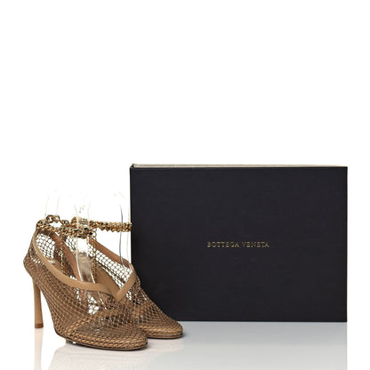 Bottega Veneta Mesh Nappa Chunky Chain Sandals 36 Beige Pony 8 of 8