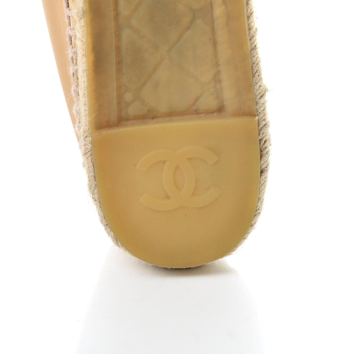 Lambskin CC Espadrilles 40 Beige Black