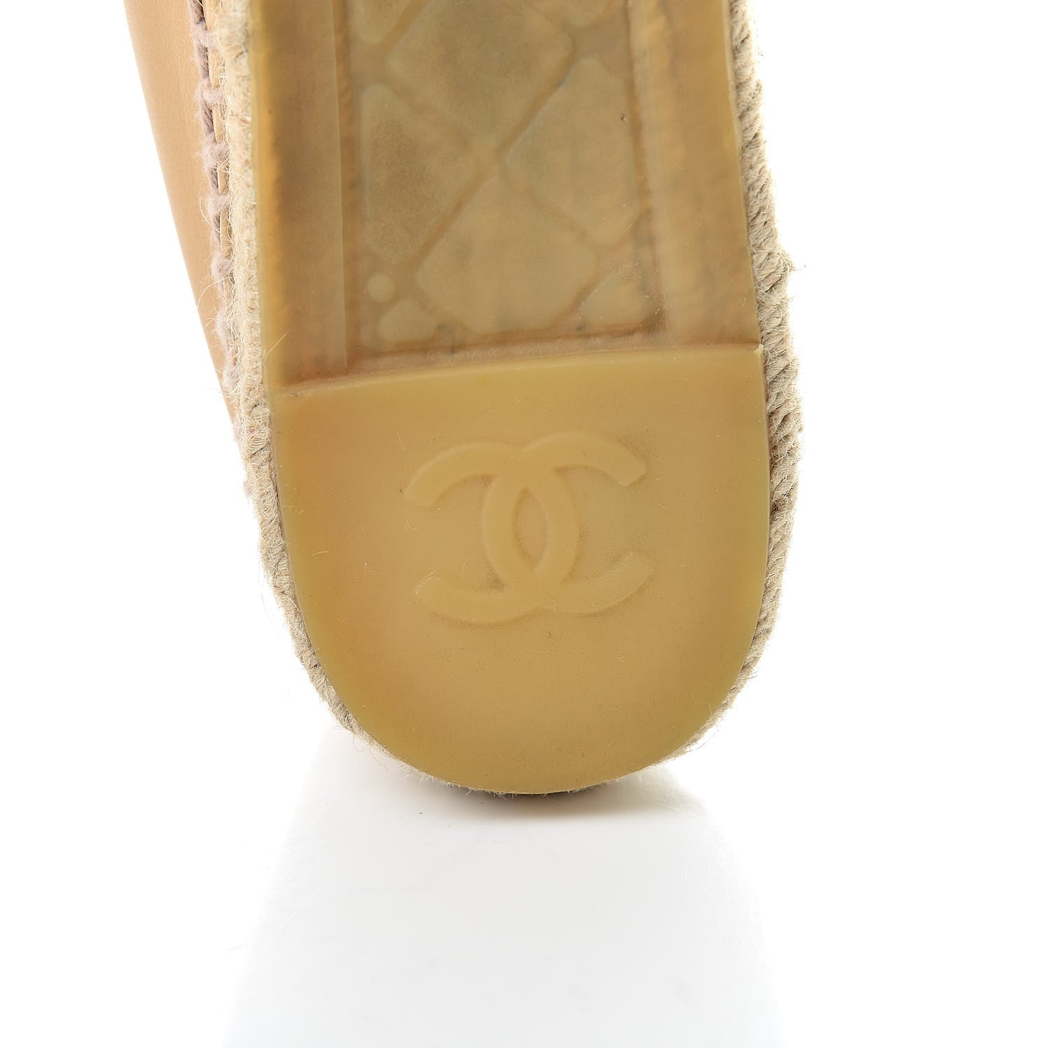 Chanel Lambskin CC Espadrilles 40 Beige Black 9 of 14