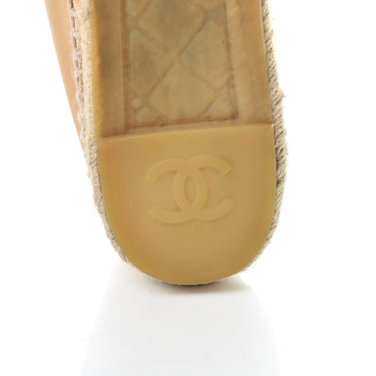 Chanel Lambskin CC Espadrilles 40 Beige Black 9 of 14