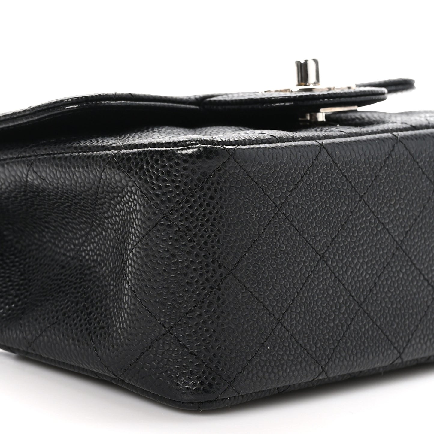 Caviar Quilted Mini Square Flap Black