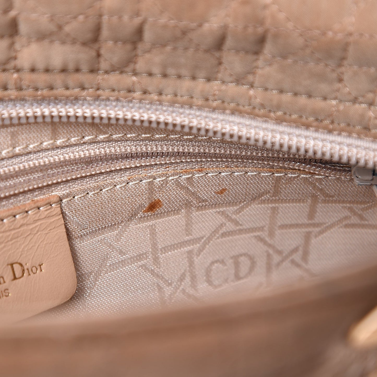 Nylon Cannage Medium Lady Dior Brown