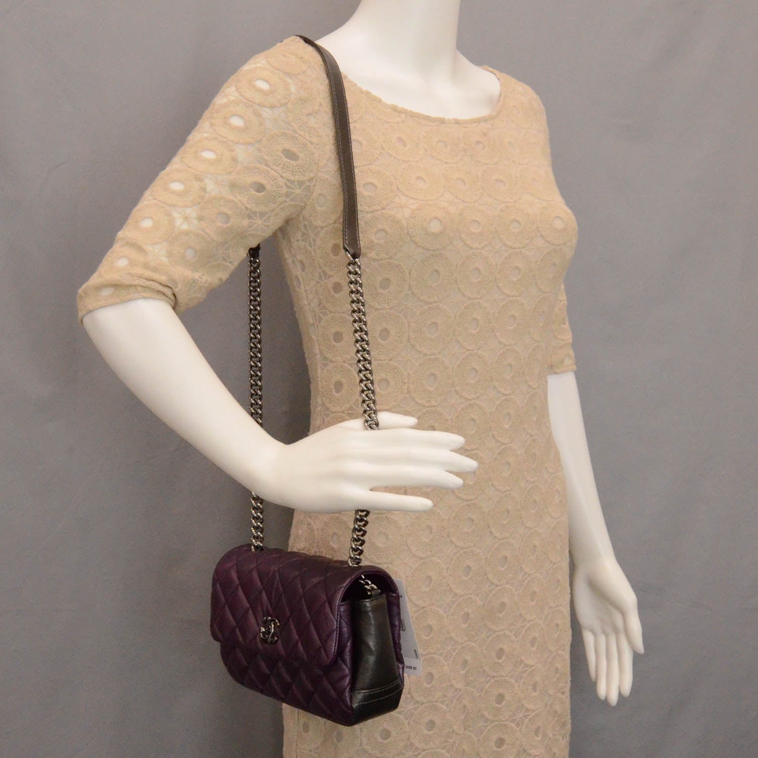 Chanel Calfskin Mineral Nights Mini Flap Dark Purple 2 of 10