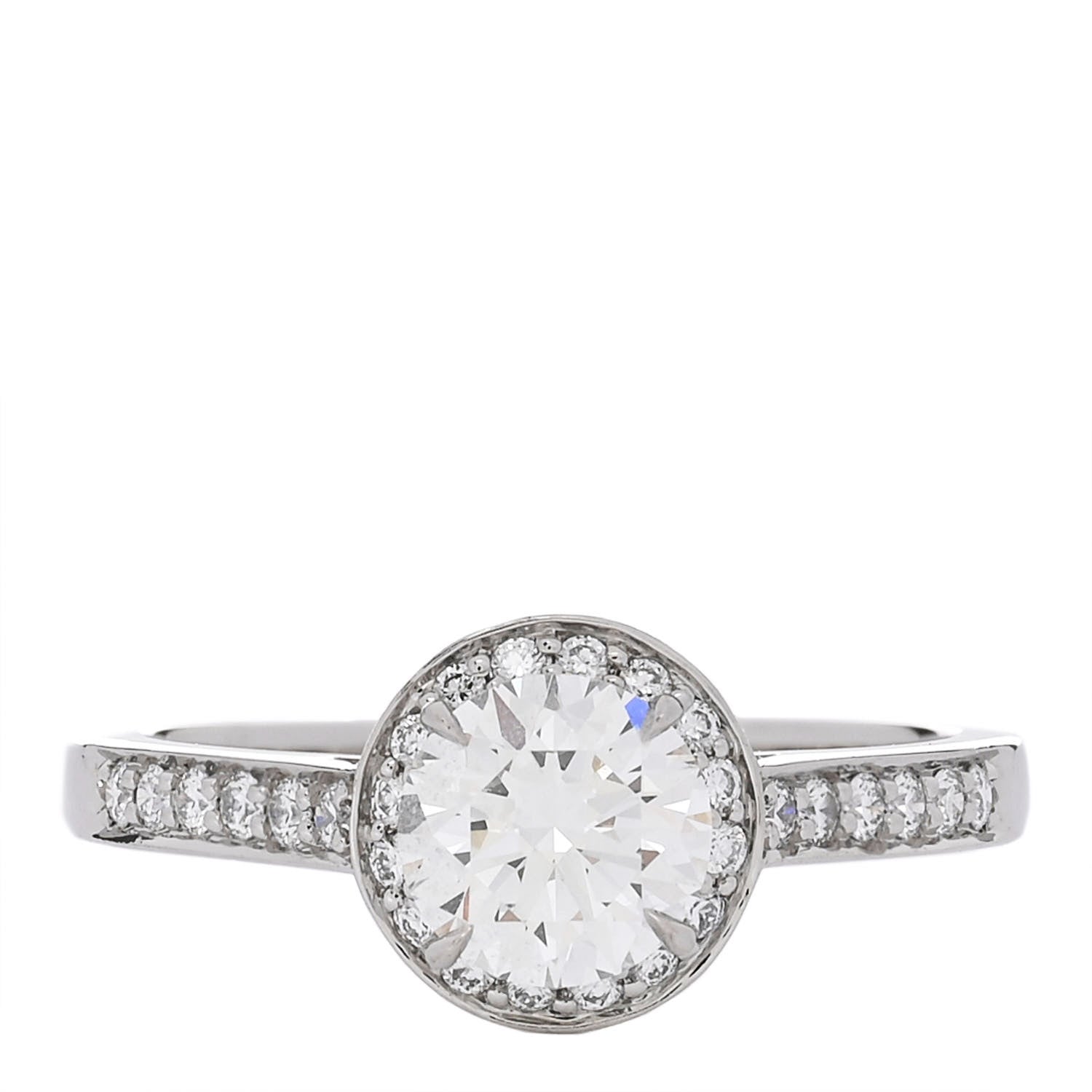 Tiffany Platinum Diamond .82ct Soleste Round Brilliant Engagement Ring 52 6 1 of 7